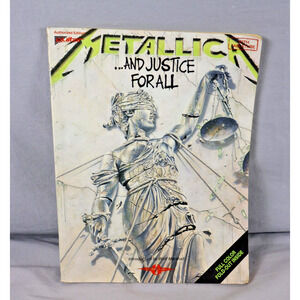 Vintage 1989 Metallica And Justice For All Guitar Tab Songbook Full Album